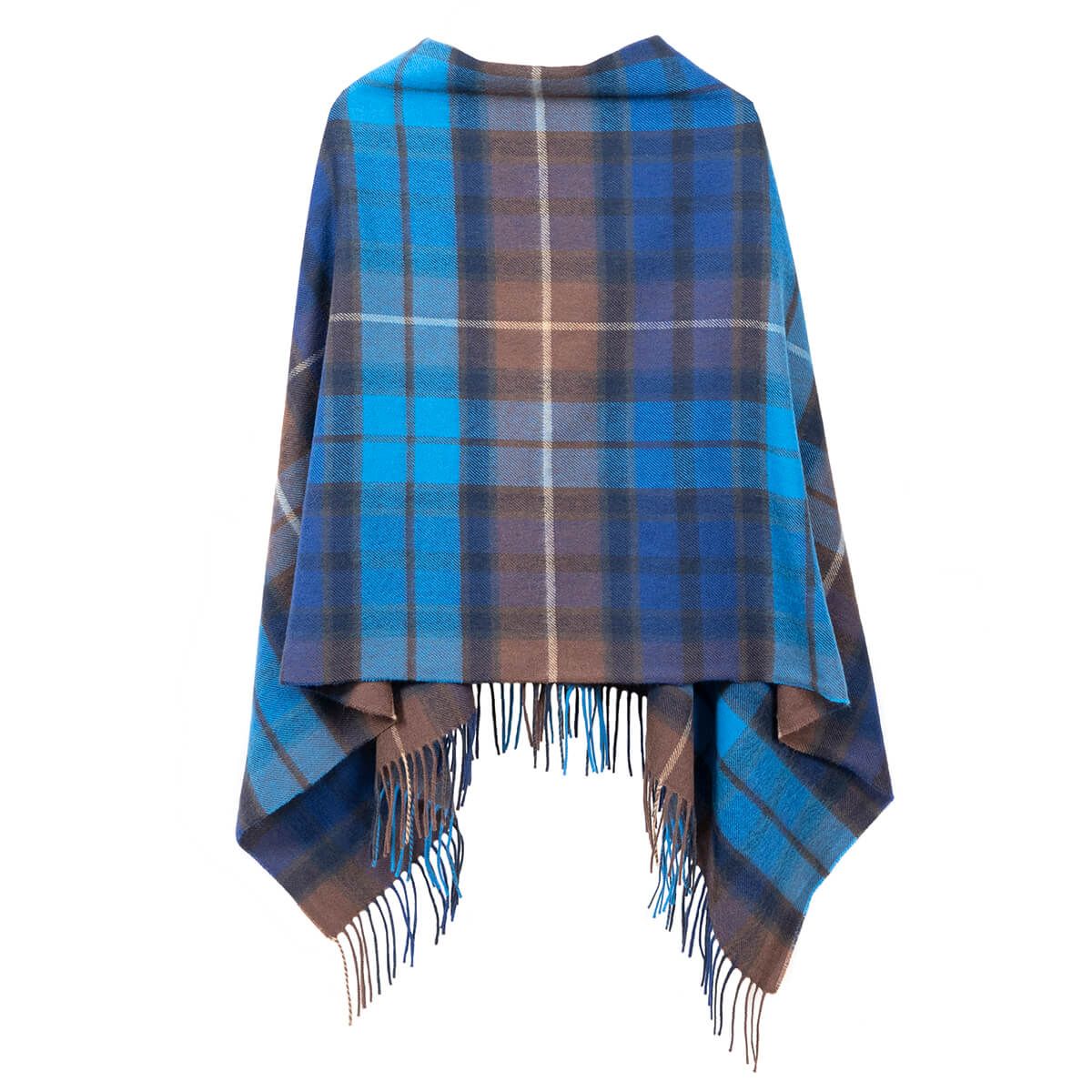 Georgia Buchanan Blue Lambswool Poncho - Click Image to Close